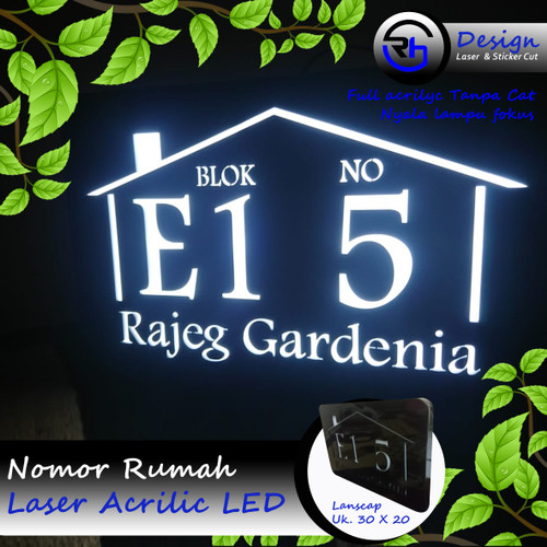 Detail Nomor Rumah Led Nomer 20