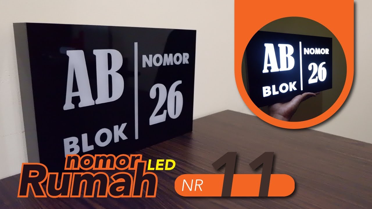 Detail Nomor Rumah Led Nomer 45