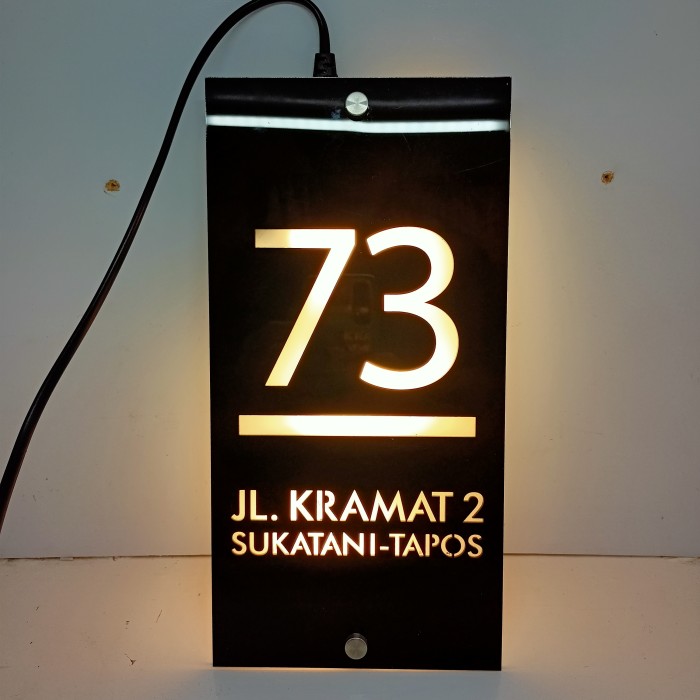 Detail Nomor Rumah Led Nomer 52