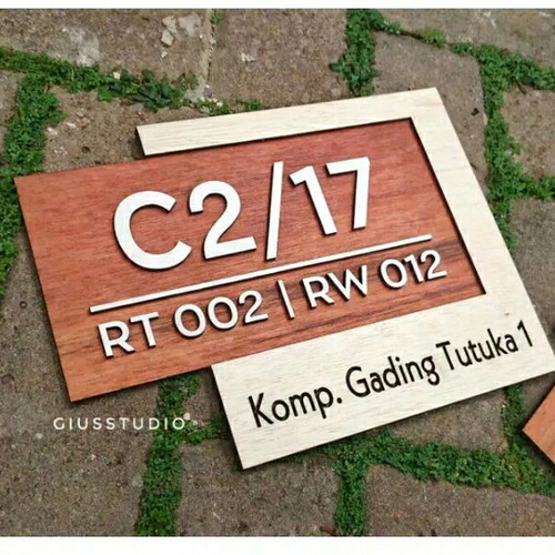 Detail Nomor Rumah Unik Dari Kayu Nomer 12