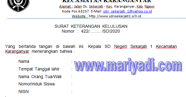 Detail Nomor Surat Keterangan Lulus Nomer 15