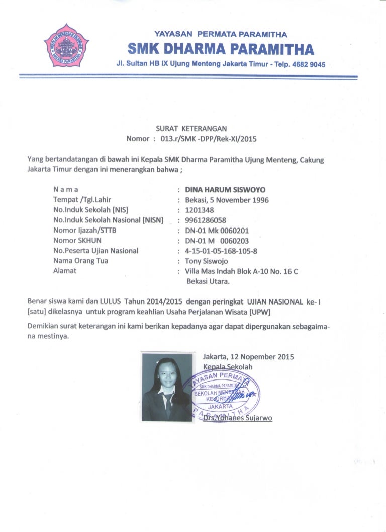 Detail Nomor Surat Keterangan Lulus Nomer 38