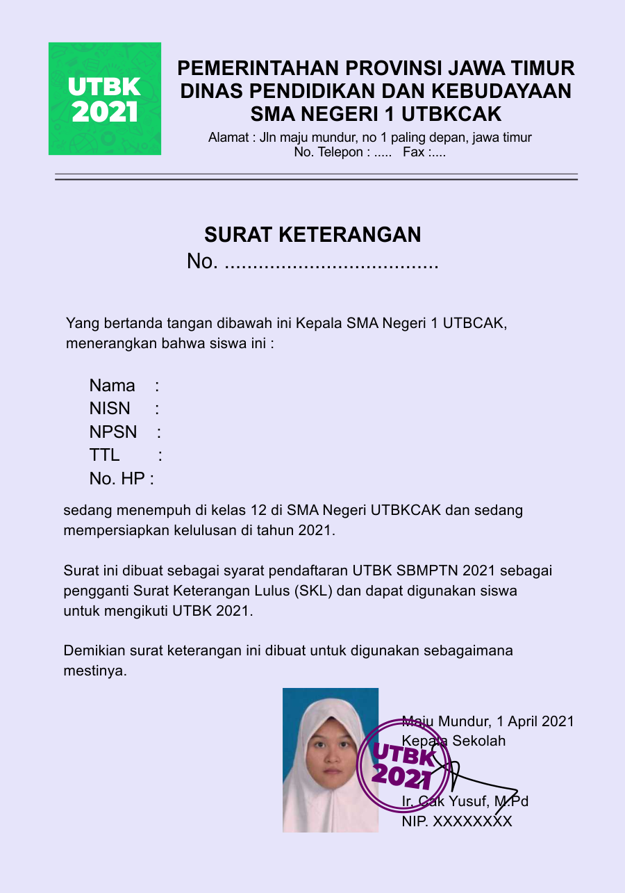 Detail Nomor Surat Keterangan Lulus Nomer 41