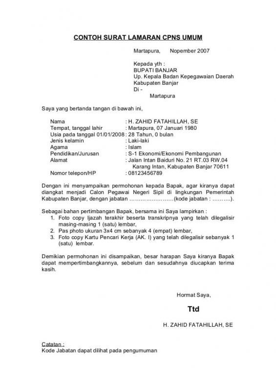 Detail Nomor Surat Lamaran Kerja Nomer 9