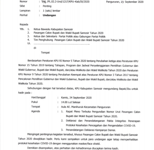 Detail Nomor Surat Undangan Nomer 46