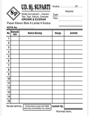 Detail Nota Rumah Makan Nomer 43