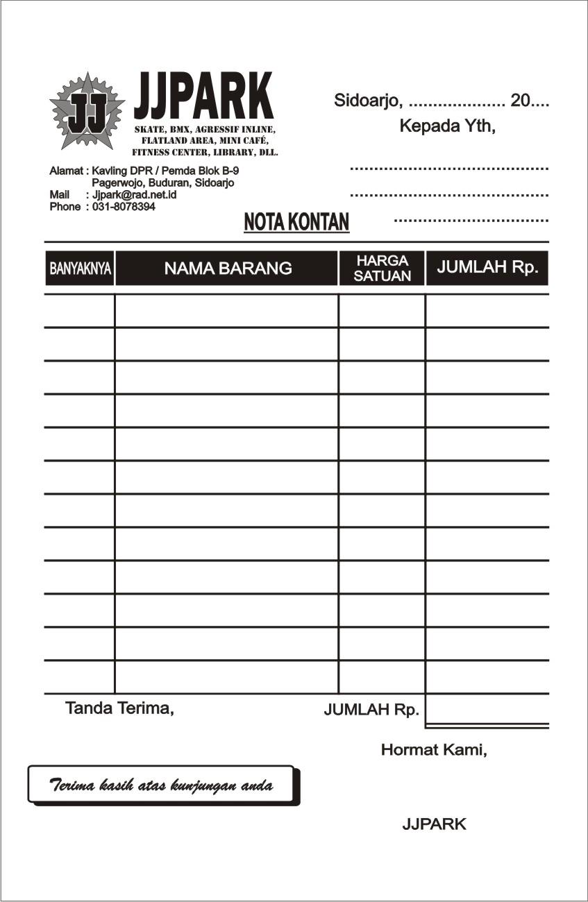 Detail Nota Rumah Makan Nomer 46