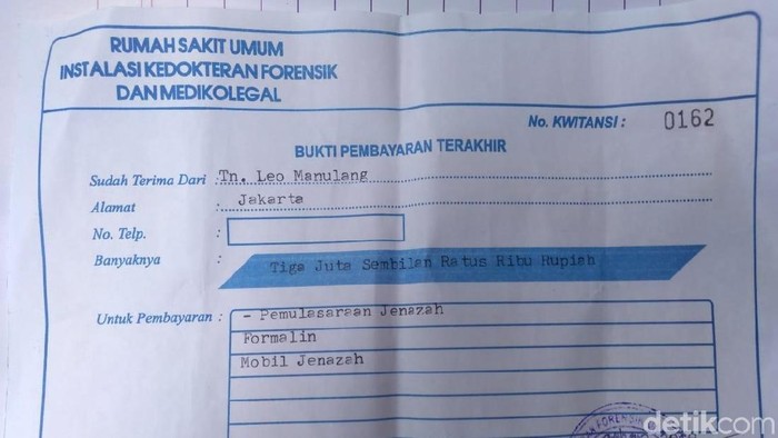 Detail Nota Rumah Sakit Nomer 29