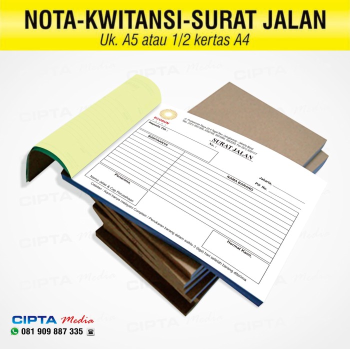 Detail Nota Surat Jalan Nomer 9