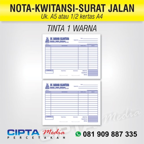 Detail Nota Surat Jalan Nomer 20