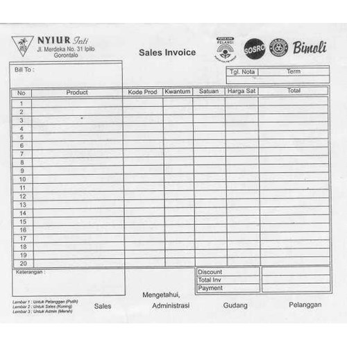 Detail Nota Surat Jalan Nomer 42