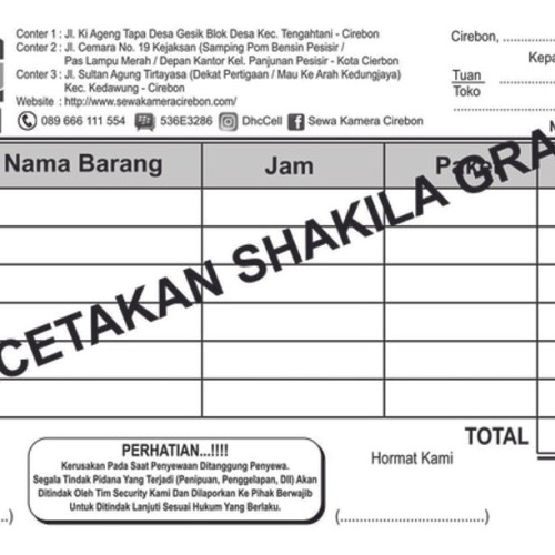 Detail Nota Surat Jalan Nomer 46