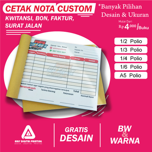 Detail Nota Surat Jalan Nomer 55