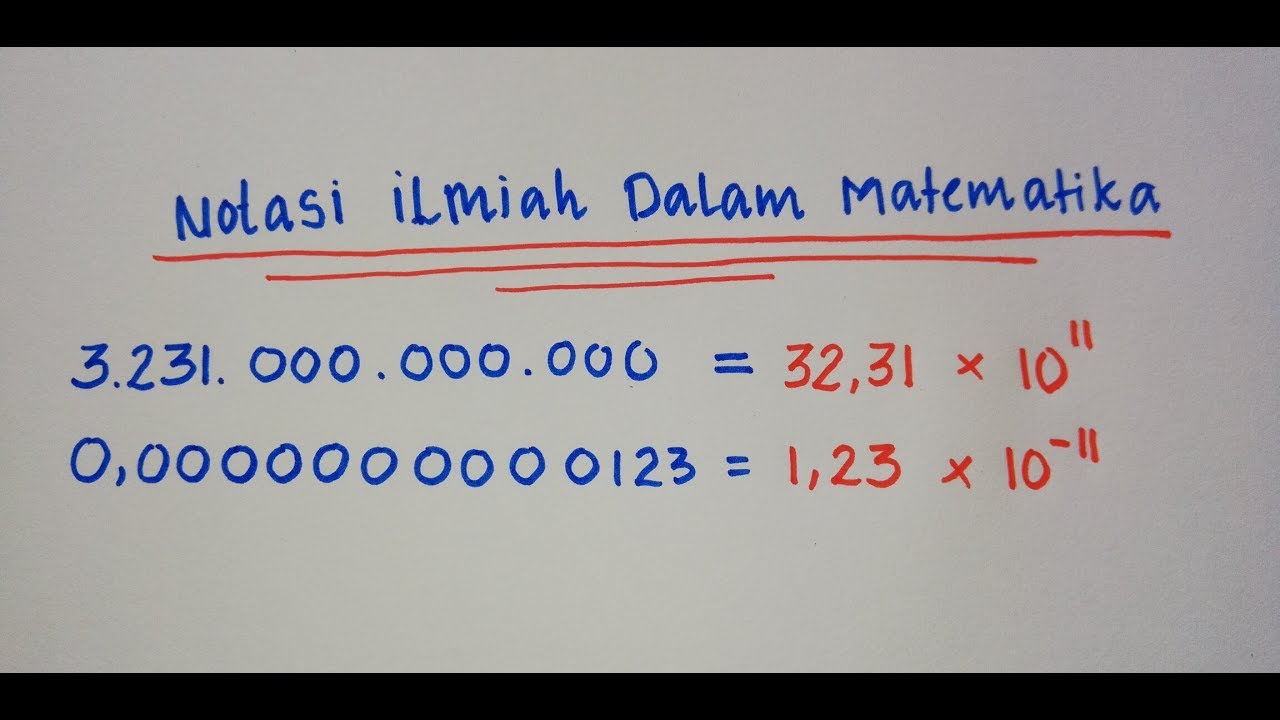 Notasi Ilmiah Matematika - KibrisPDR