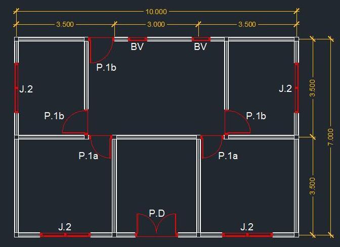 Detail Notasi Symbol Pintu Jendela Pada Gambar Denah Autocad Nomer 2