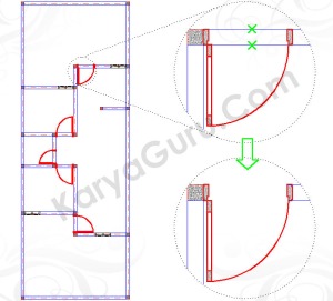 Detail Notasi Symbol Pintu Jendela Pada Gambar Denah Autocad Nomer 24