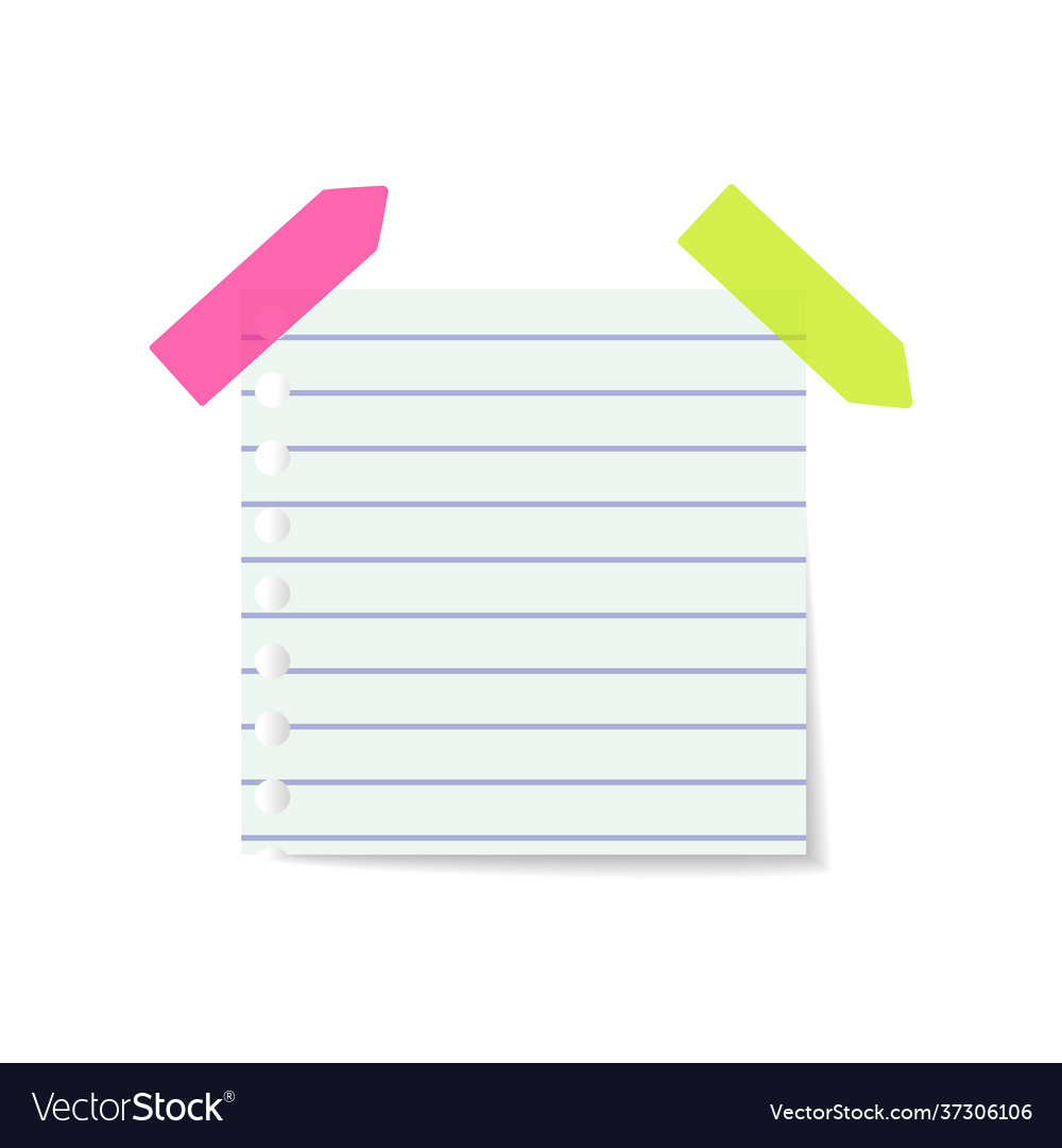 Detail Note Paper Vector Png Nomer 29