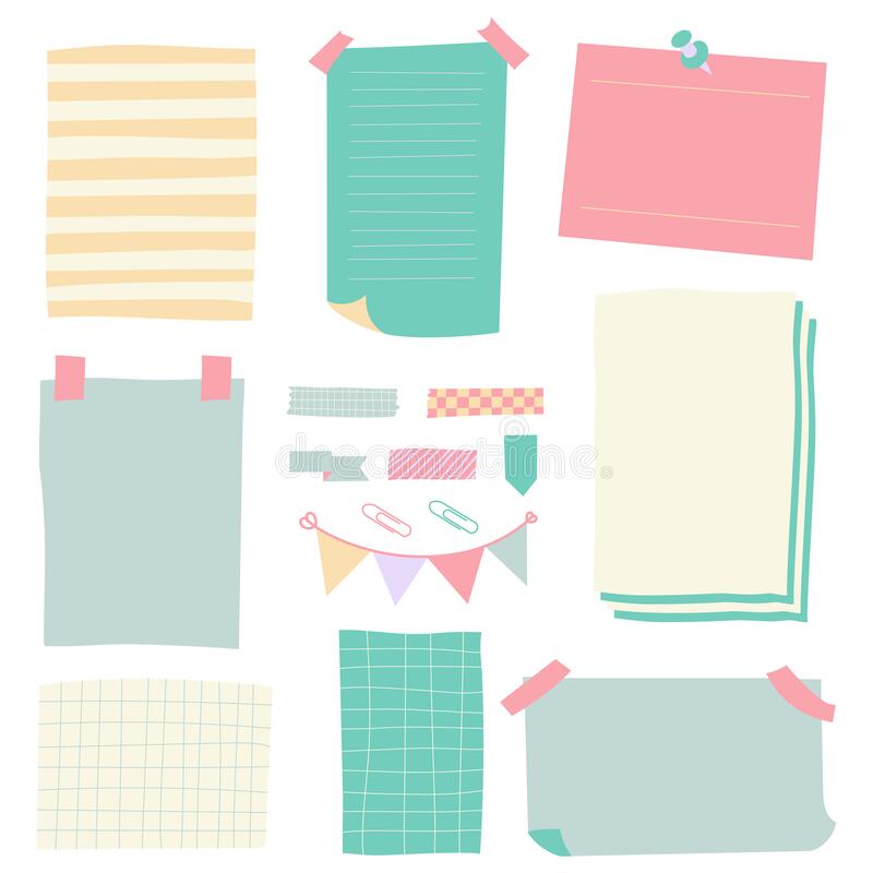 Detail Note Paper Vector Png Nomer 50