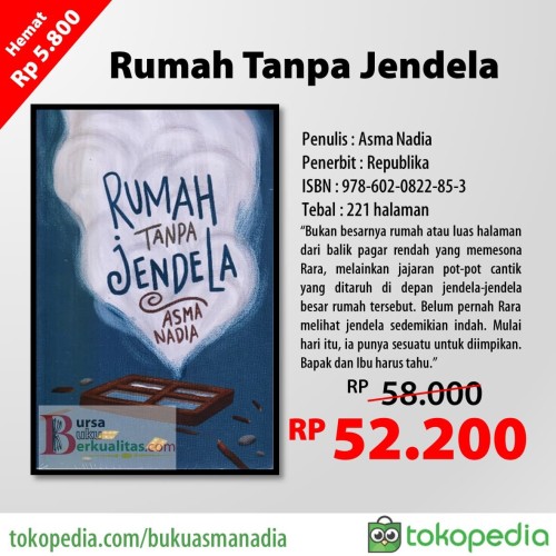 Detail Novel Rumah Tanpa Jendela Nomer 8