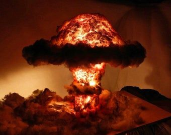 Detail Nuclear Explosion Mushroom Cloud Model Lamp Nomer 10