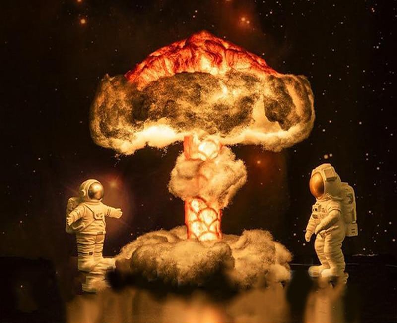 Detail Nuclear Explosion Mushroom Cloud Model Lamp Nomer 25