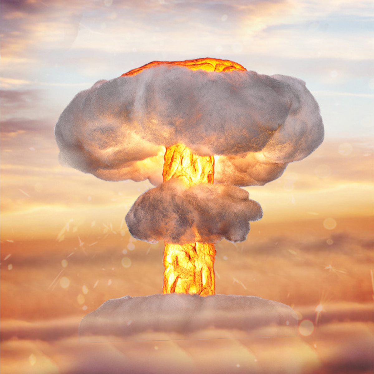 Detail Nuclear Explosion Mushroom Cloud Model Lamp Nomer 43