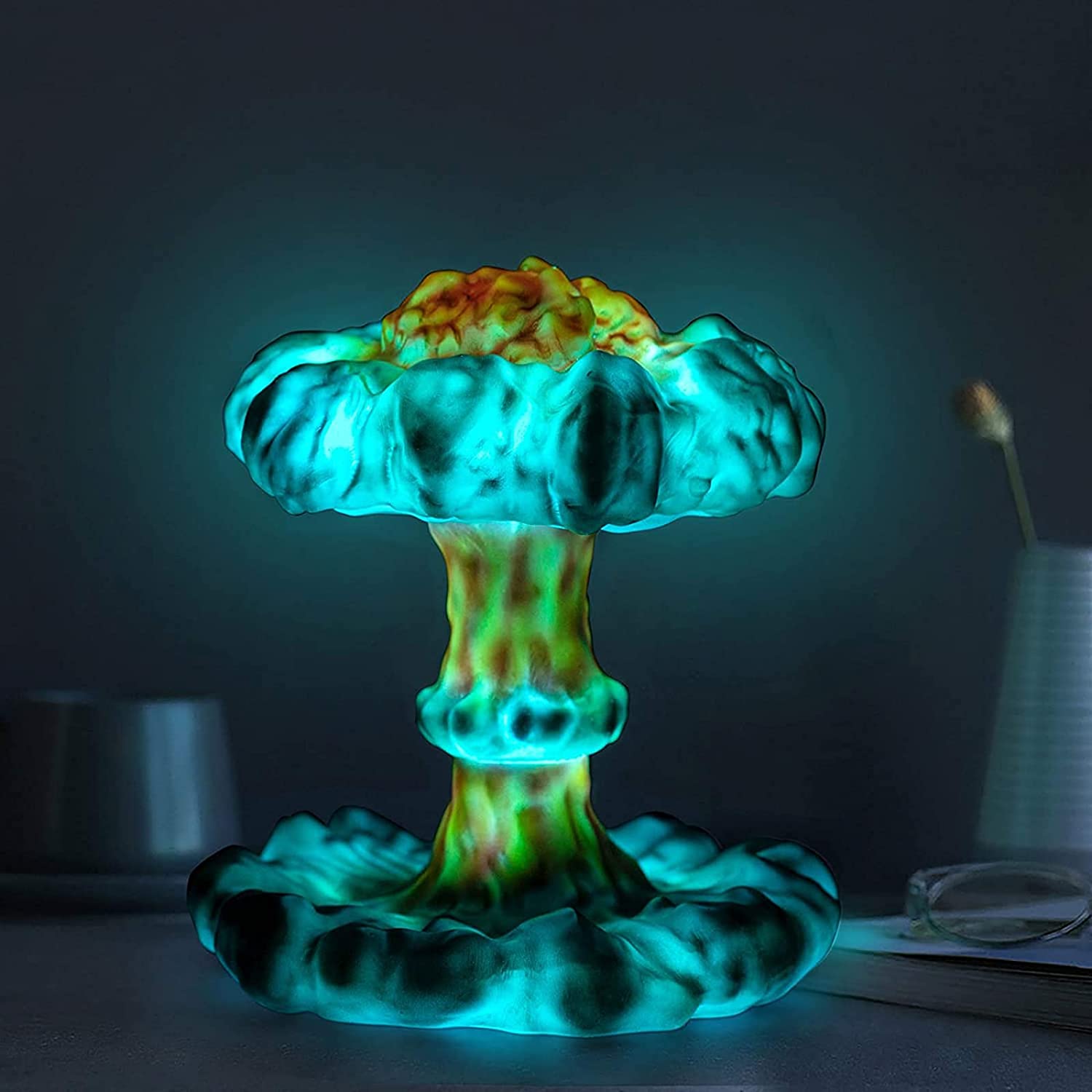 Detail Nuclear Explosion Mushroom Cloud Model Lamp Nomer 48
