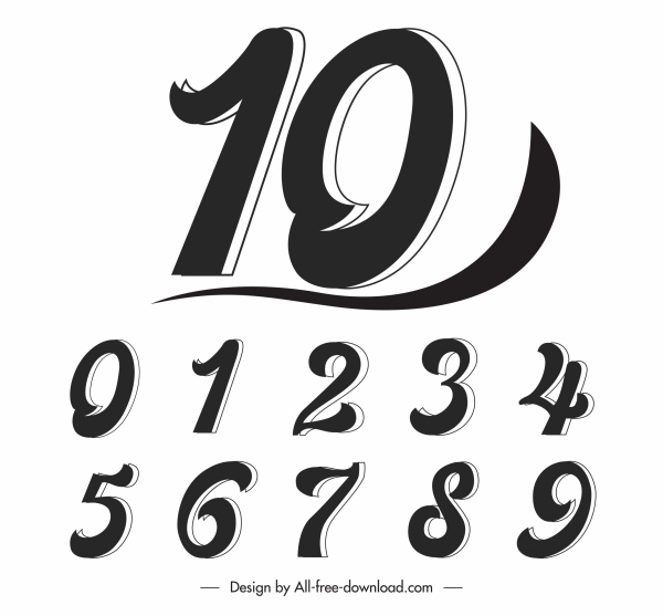 Detail Numbers Design Images Nomer 2