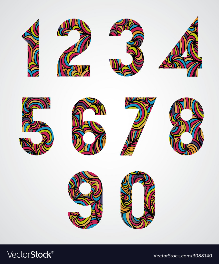 Detail Numbers Design Images Nomer 3