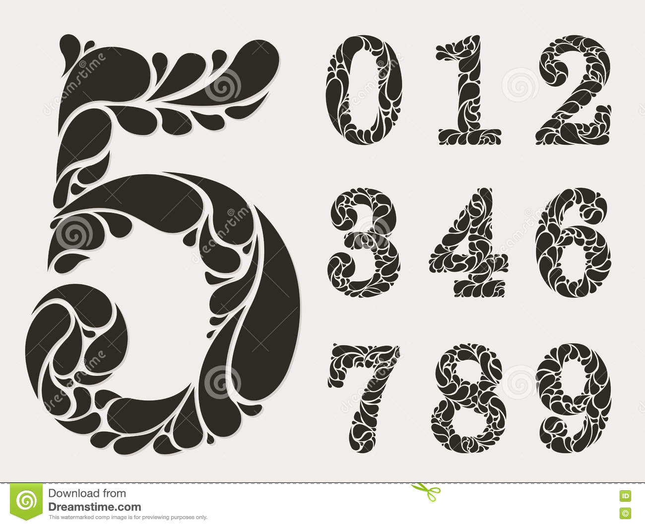 Detail Numbers Design Images Nomer 6