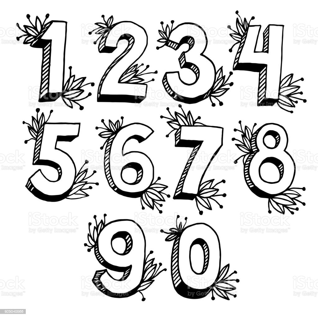 Detail Numbers Design Images Nomer 8