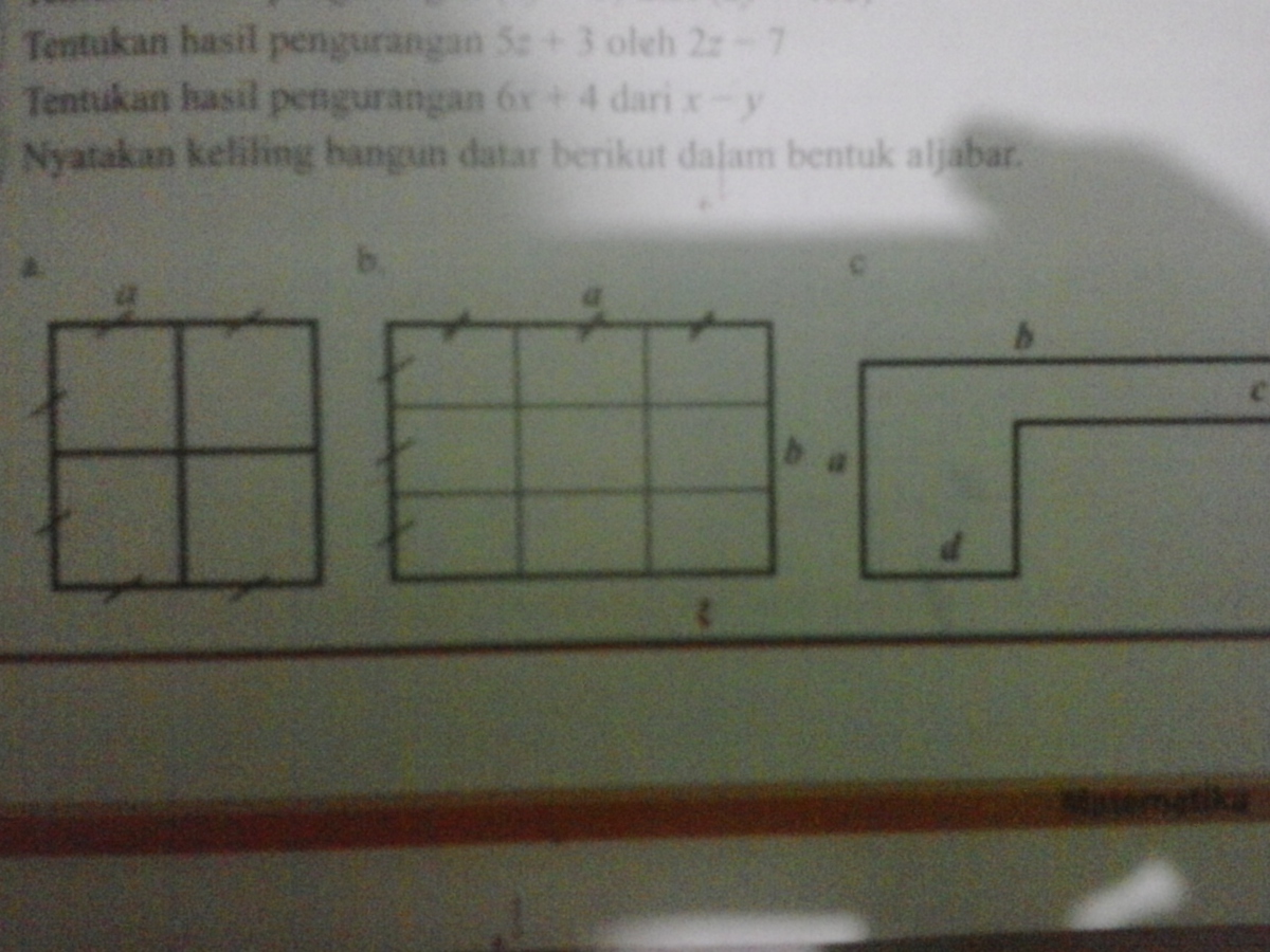 Detail Nyatakan Keliling Bangun Datar Berikut Dalam Bentuk Aljabar Nomer 8