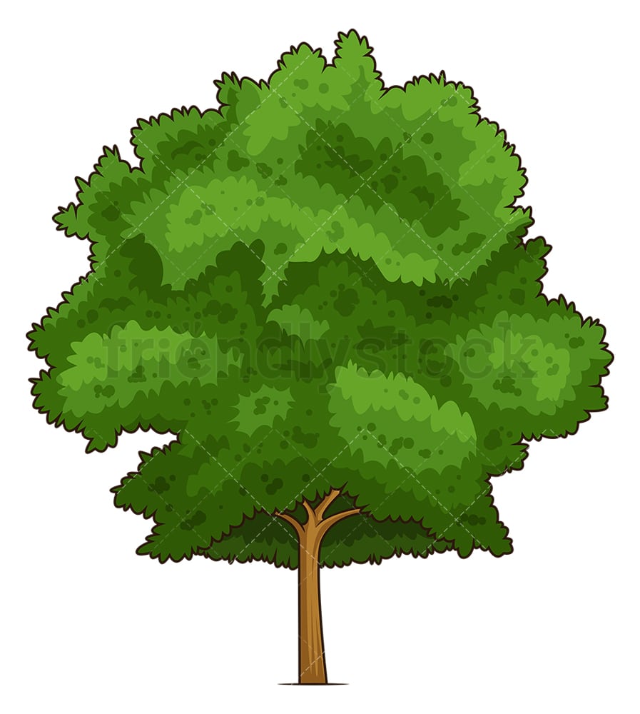 Detail Oak Tree Clipart Nomer 21