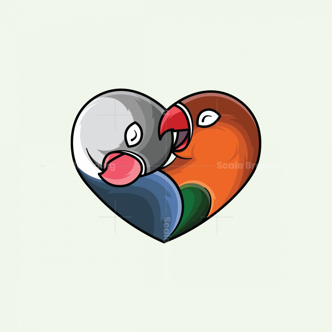 Detail Logo Love Bird Keren Nomer 57