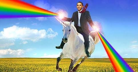 Obama Unicorn Rainbow - KibrisPDR