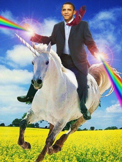 Detail Obama Unicorn Rainbow Nomer 3