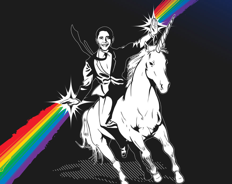 Detail Obama Unicorn Rainbow Nomer 8