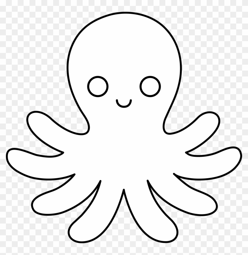 Detail Octopus Black And White Clipart Nomer 27
