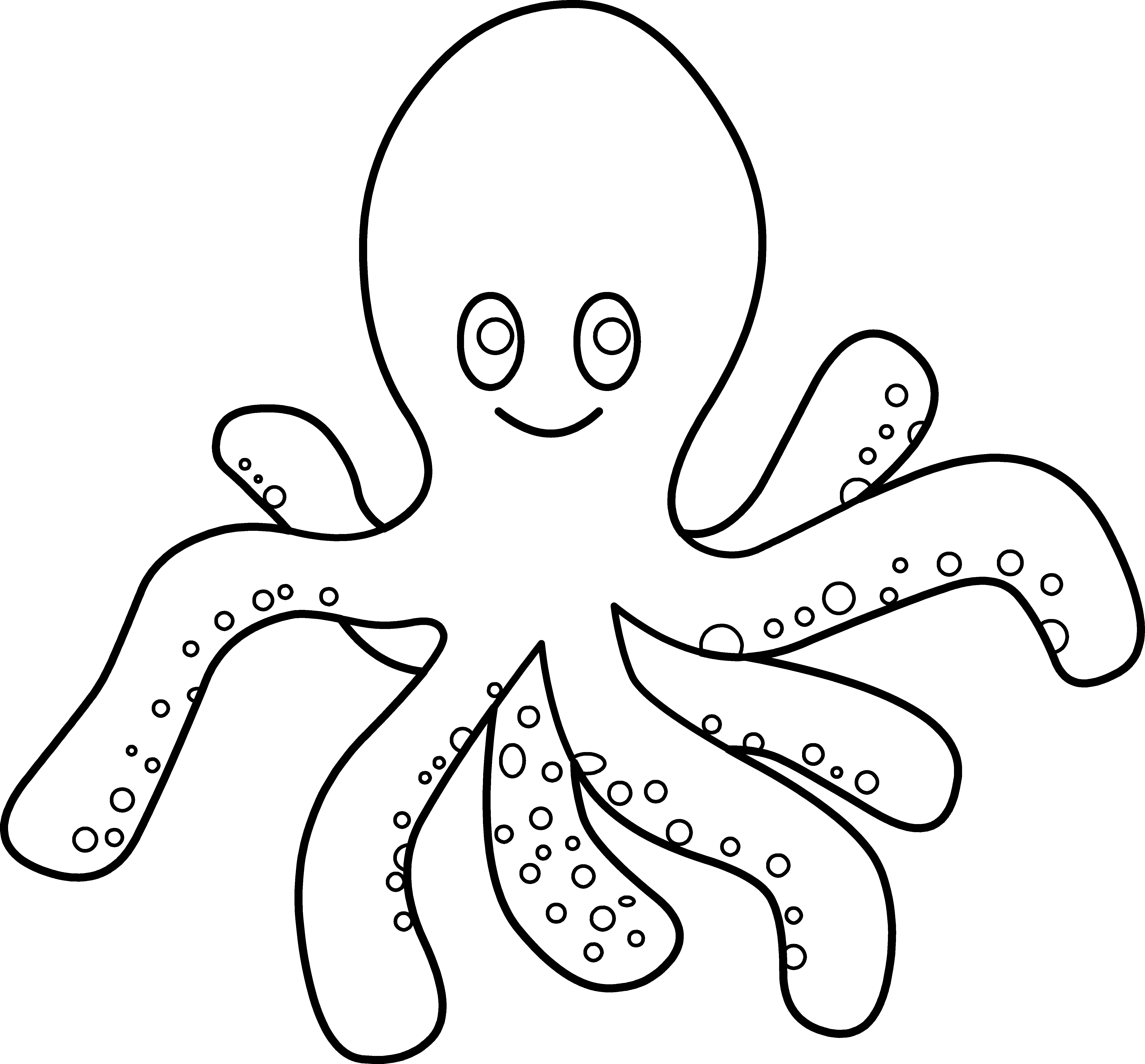 Detail Octopus Black And White Clipart Nomer 32