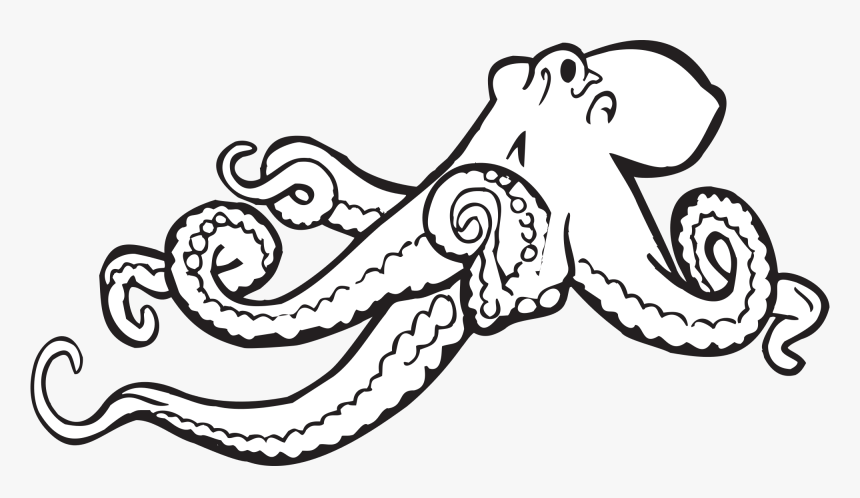 Detail Octopus Black And White Clipart Nomer 45