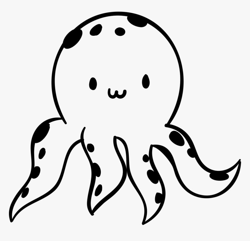 Detail Octopus Clipart Black And White Nomer 16