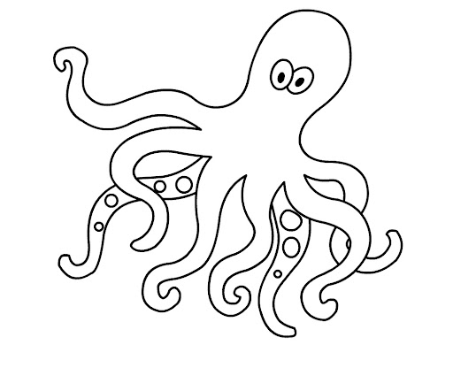 Detail Octopus Clipart Black And White Nomer 26