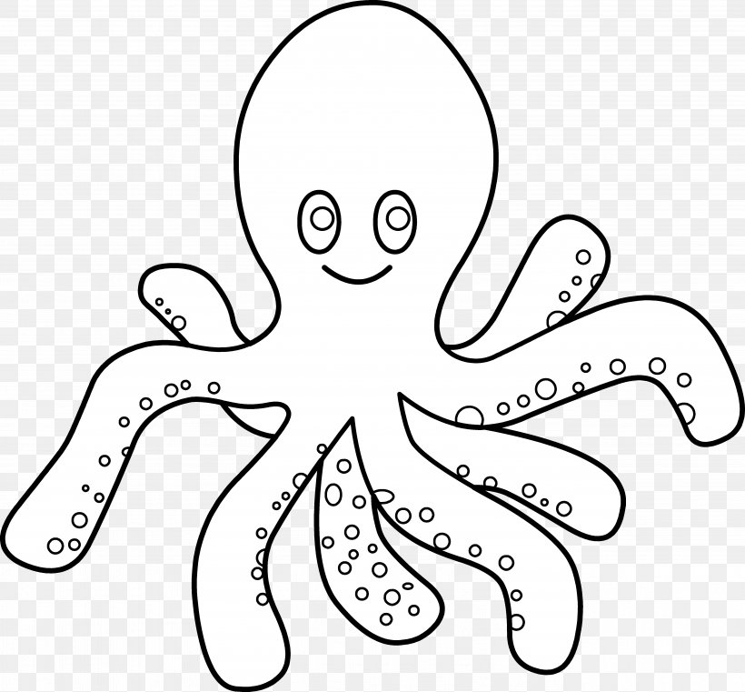 Detail Octopus Clipart Black And White Nomer 3