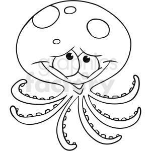 Detail Octopus Clipart Black And White Nomer 31