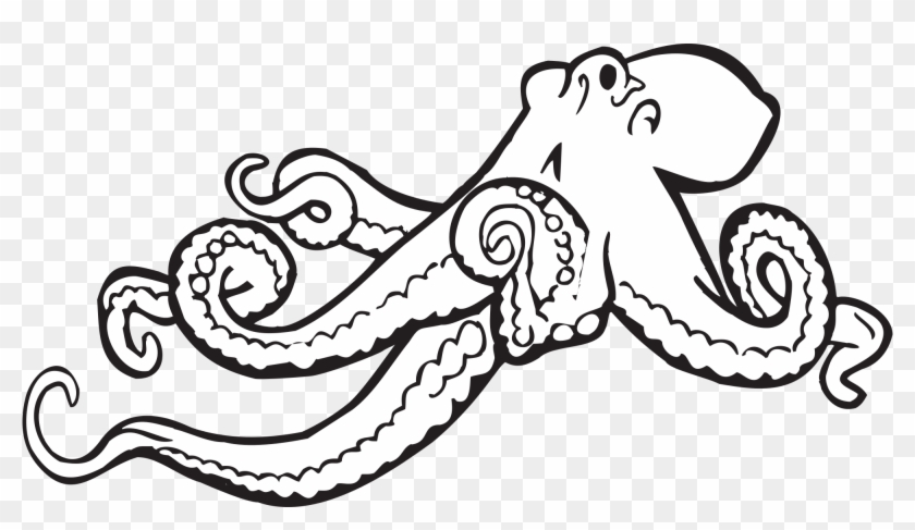 Detail Octopus Clipart Black And White Nomer 40