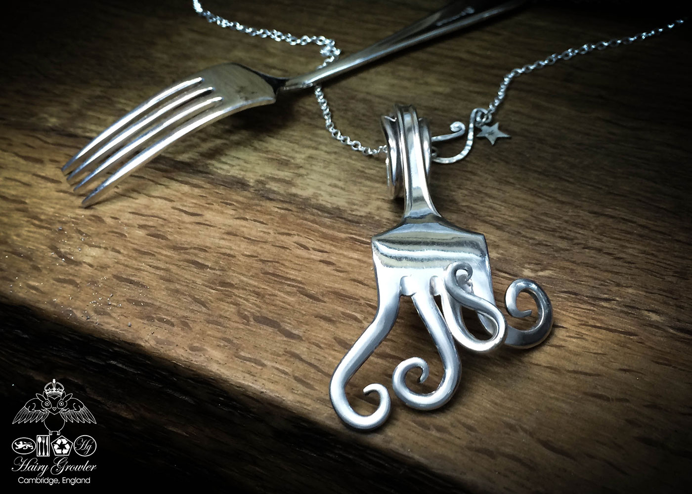 Detail Octopus Fork Necklace Nomer 26