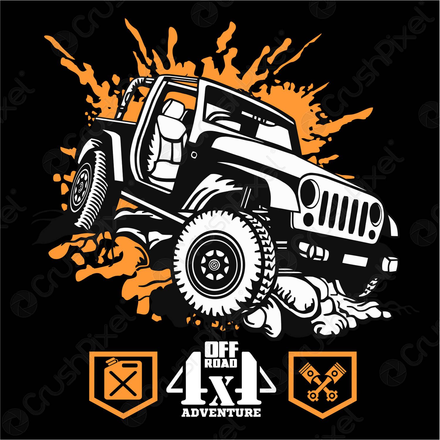 Detail Off Road Jeep Vector Nomer 21