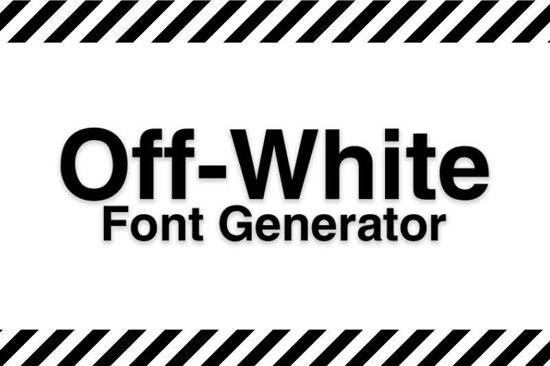 Detail Off White Font Nomer 13