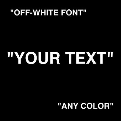 Detail Off White Font Nomer 4