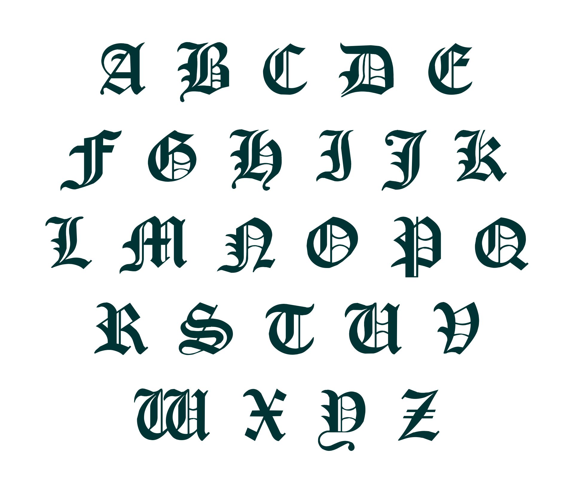 Old English Letters Images - KibrisPDR
